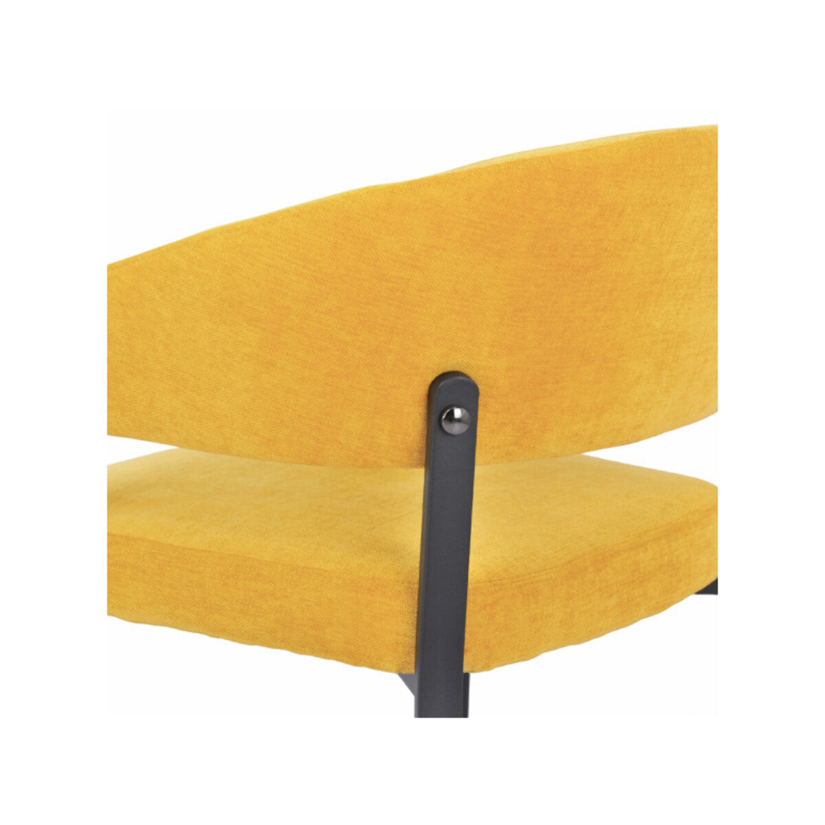 Chaise avec accoudoirs en tissu et structure en métal - ARNOLD