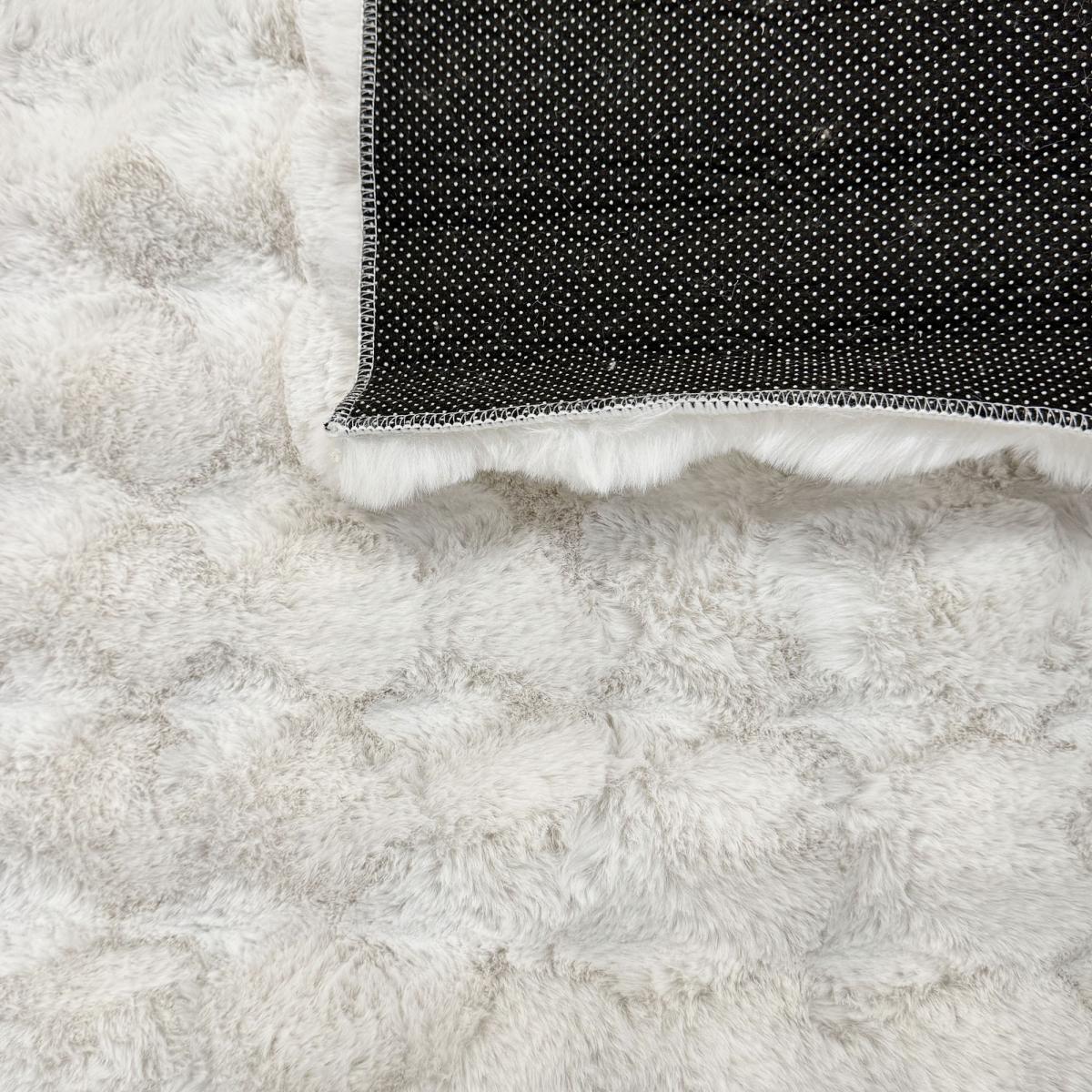 Tapis shaggy, faux uni sobre, poil long shaggy moelleux