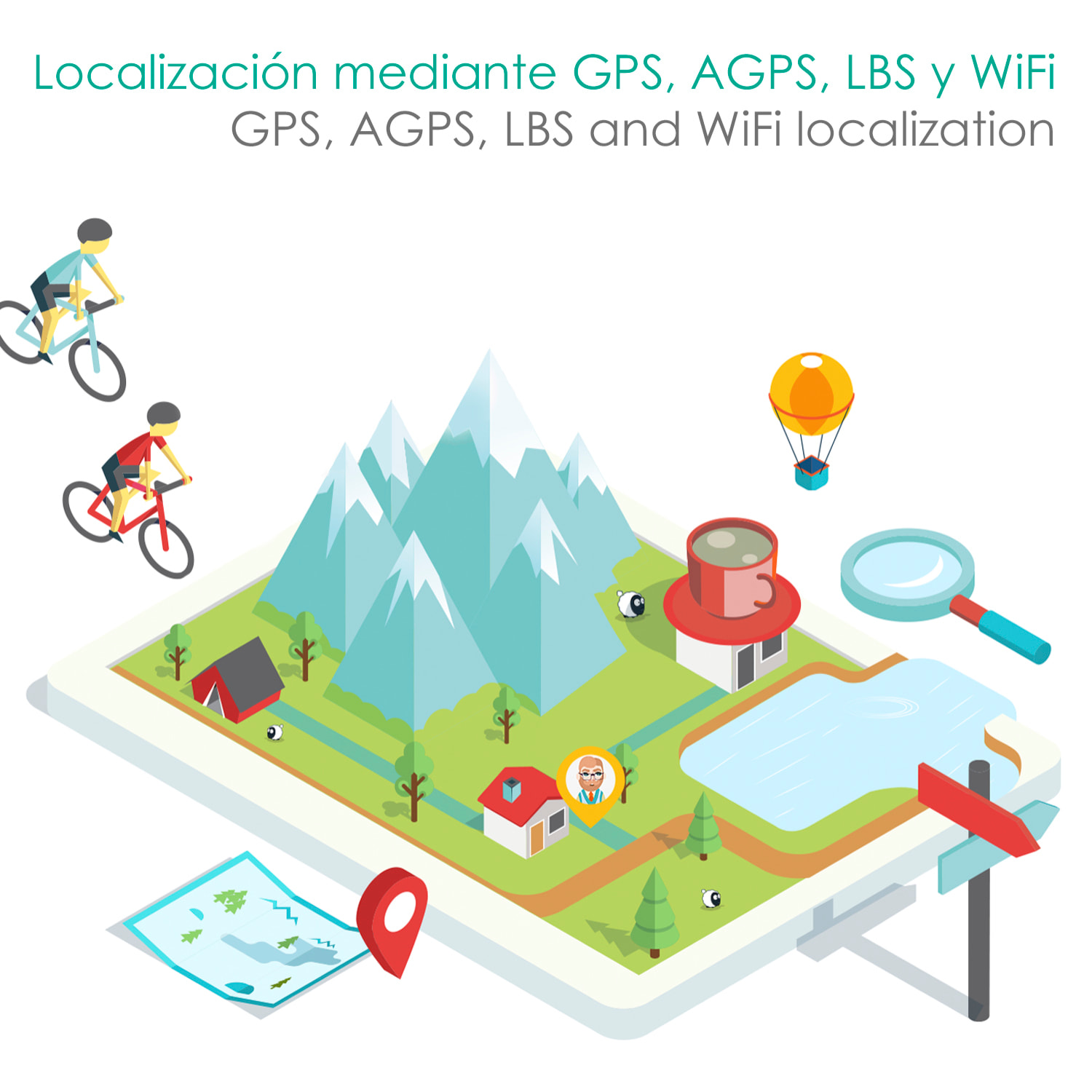 DAM Smartwatch TD31 GPS, LBS, WiFi. Localizador especial para niños. Con cámara, llamada SOS, alarma. 4,1x1,55x5,5 Cm. Color: Azul