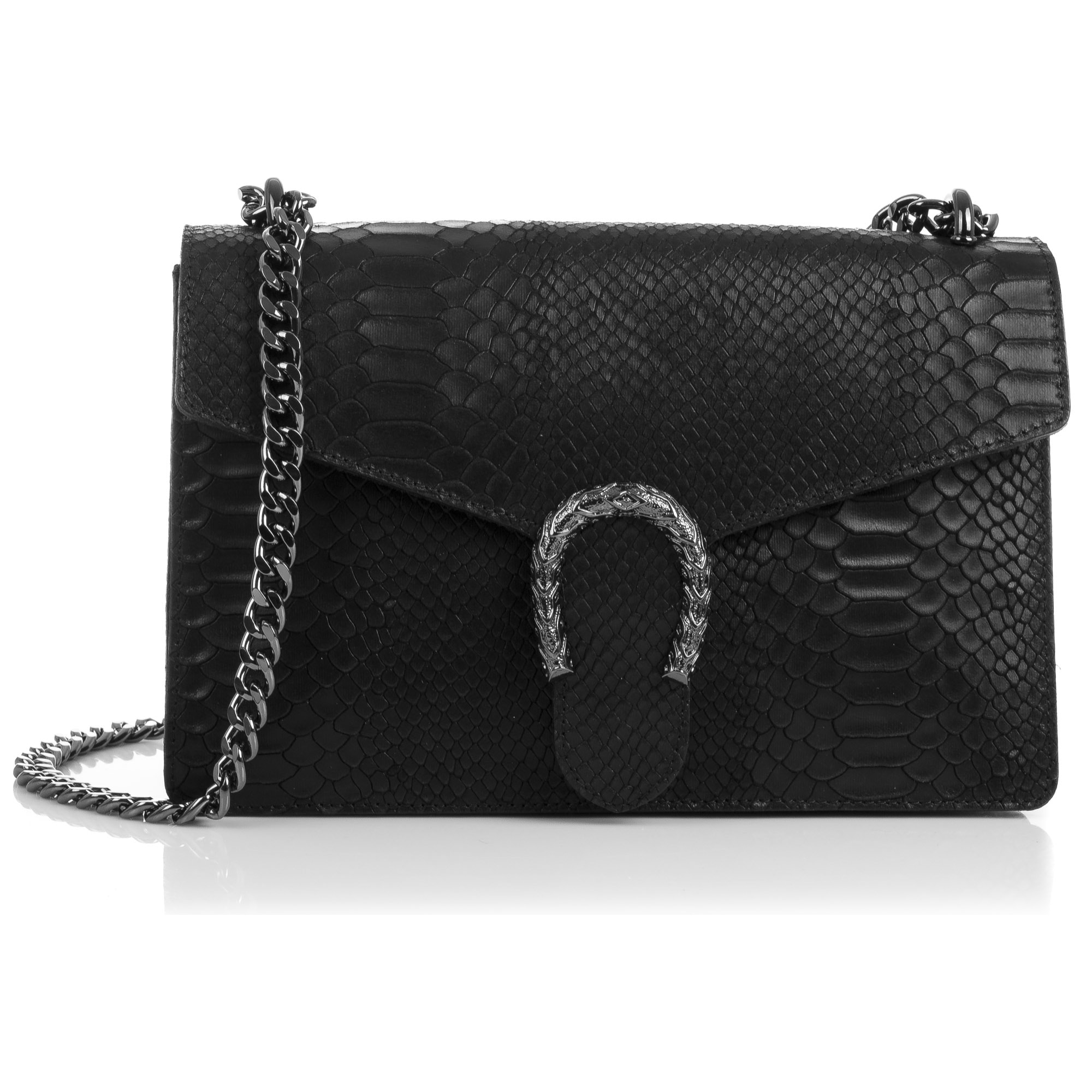 Luce Borsa a mano Donna.Pelle autentica Camoscio Inciso Serpente