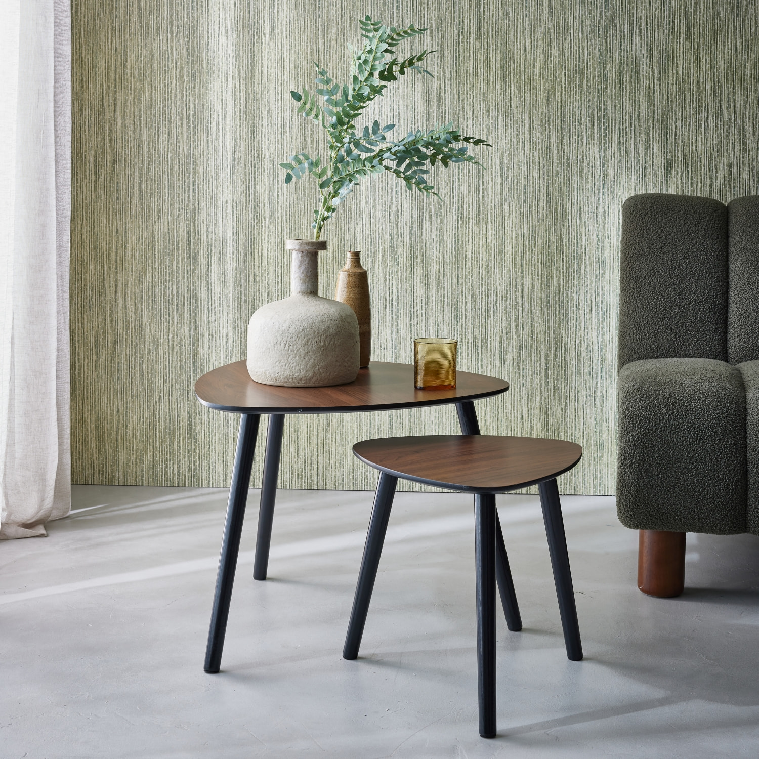 Tables gigognes scandinaves décor bois LENA