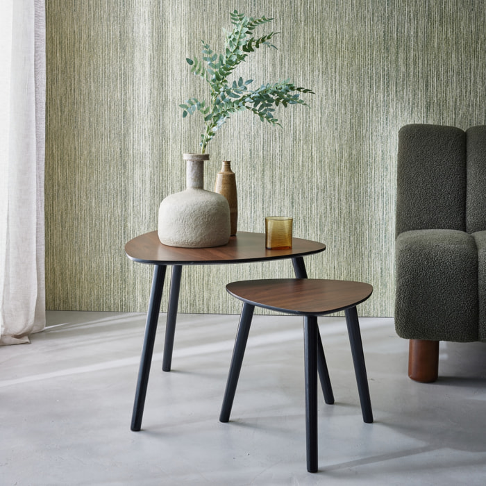 Tables gigognes scandinaves décor bois LENA