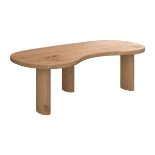 Table basse organique en bois massif de mindi - Brandan