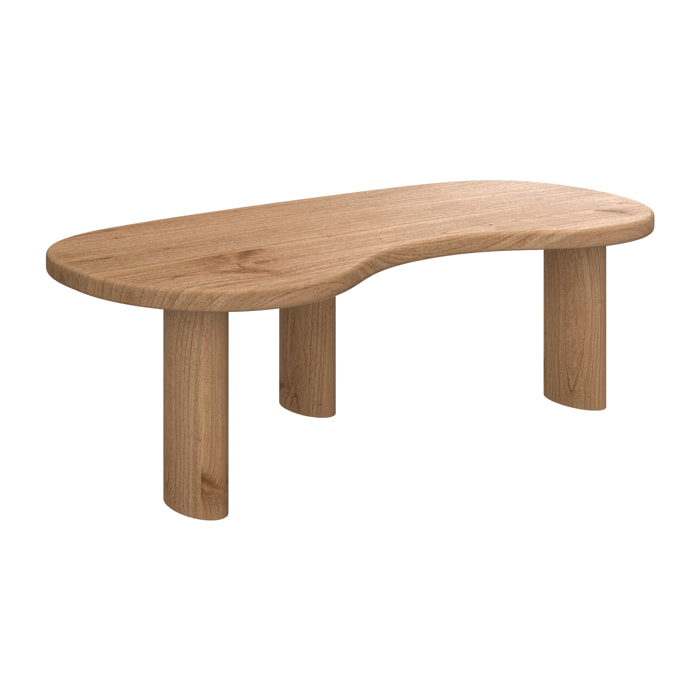 Table basse organique en bois massif de mindi - Brandan