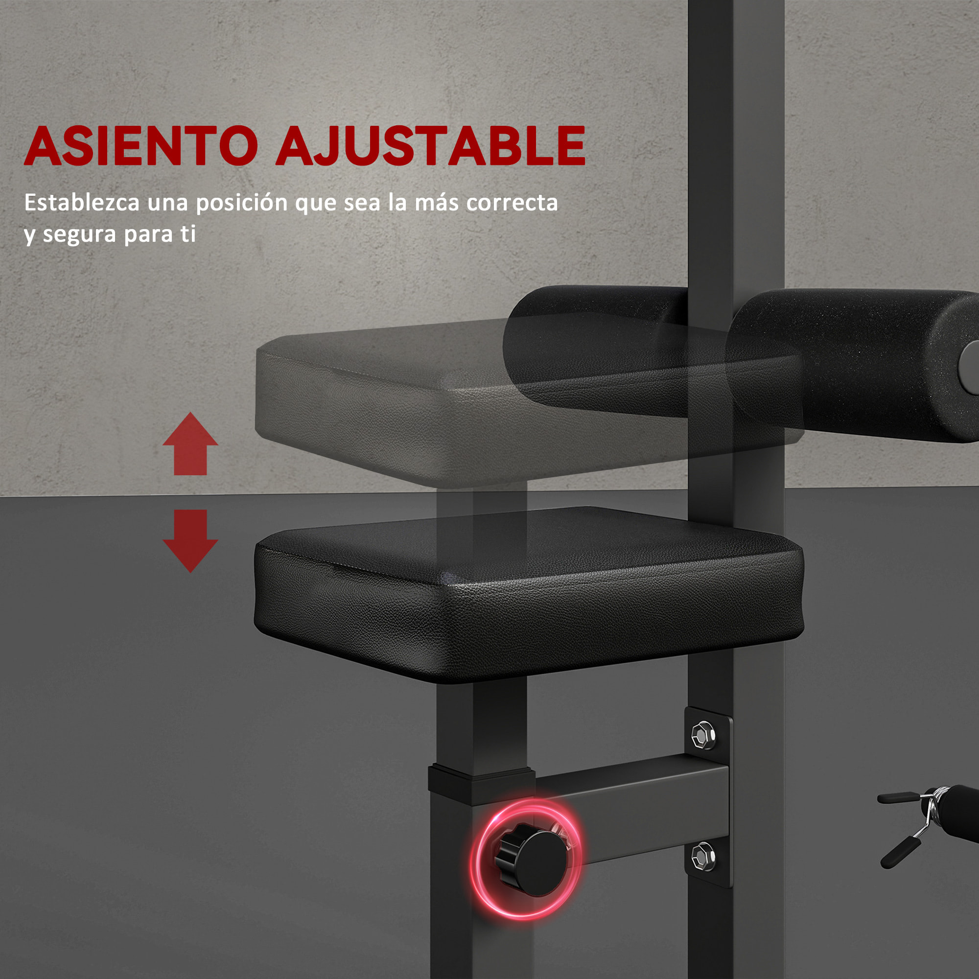 Máquina de Musculación Estación de Entrenamiento para Jalón al Pecho con Polea y Asiento Regulable para Entrenamiento en Gimnasio Hogar Oficina Carga Máx. 100 kg 107x120x190 cm Negro