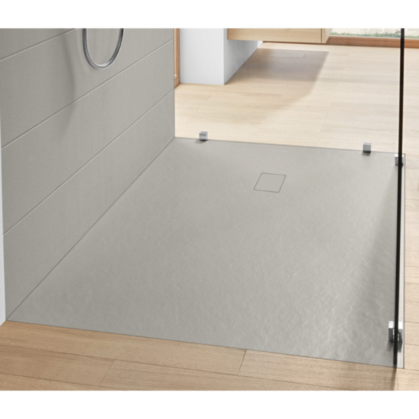 Receveur Planeo acrylique nature gris