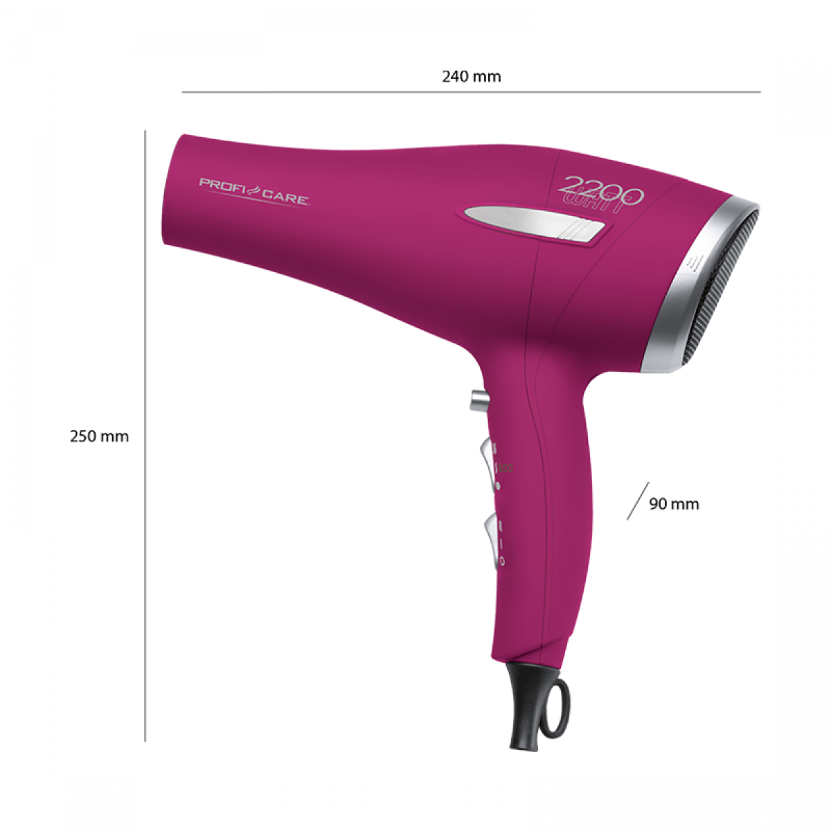 Sèche-cheveux professionnel de 2200w Proficare PC-HT 3045 Lilas