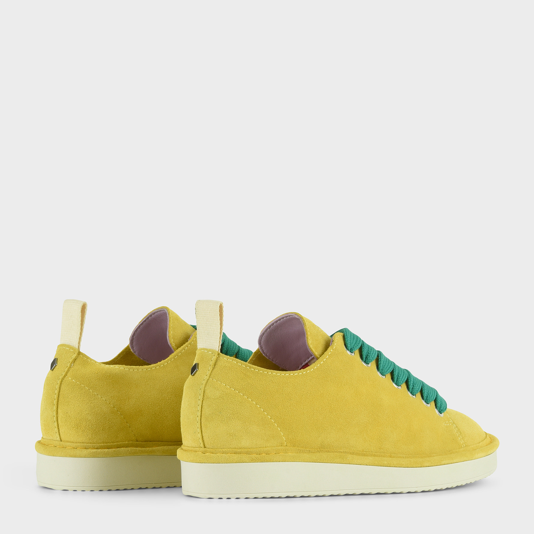 ZAPATO CON CORDONES MUJER P01 DE ANTE AMARILLO VERDE PEPPER