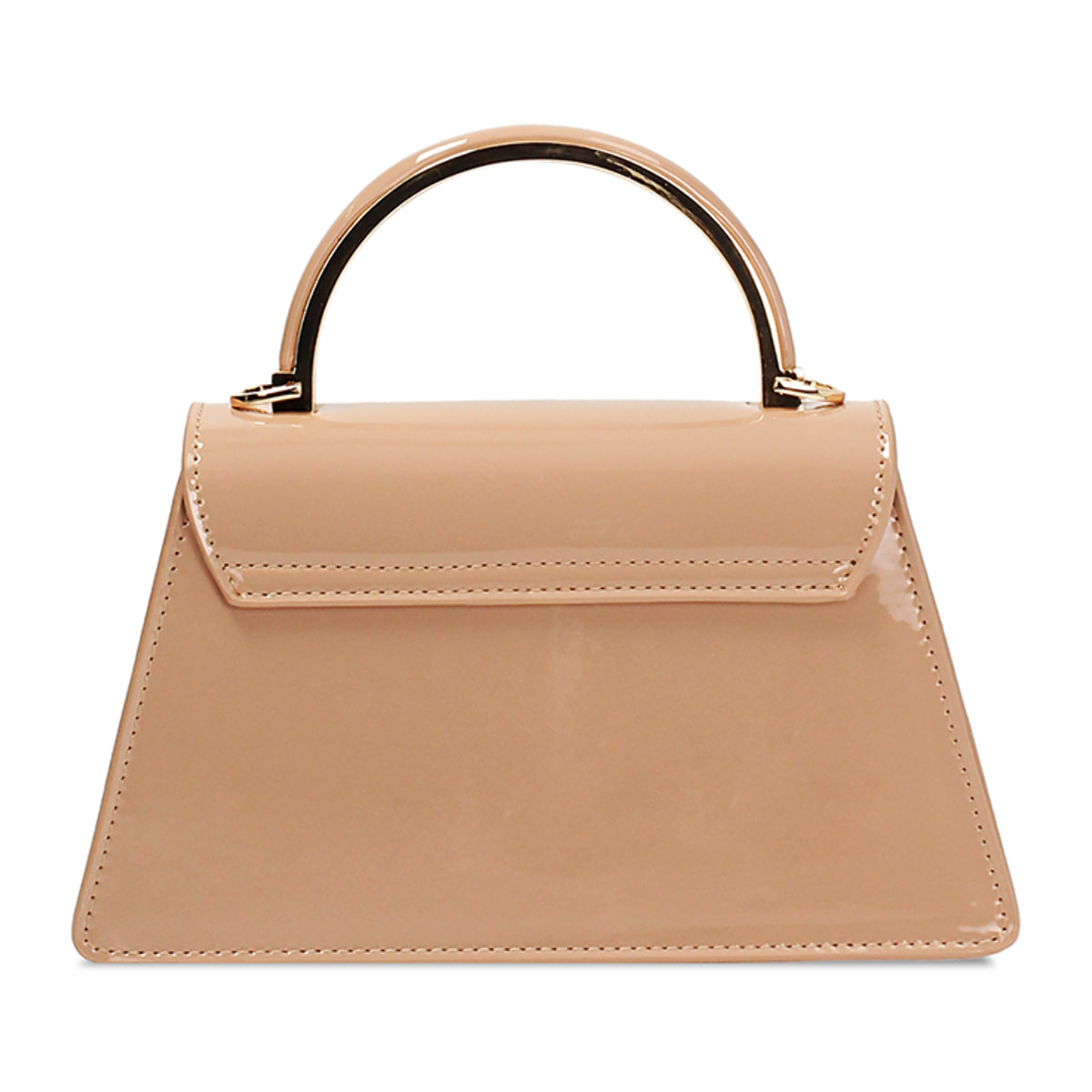 Mini bag donna nude in vernice
