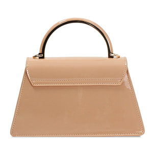 Mini bag donna nude in vernice