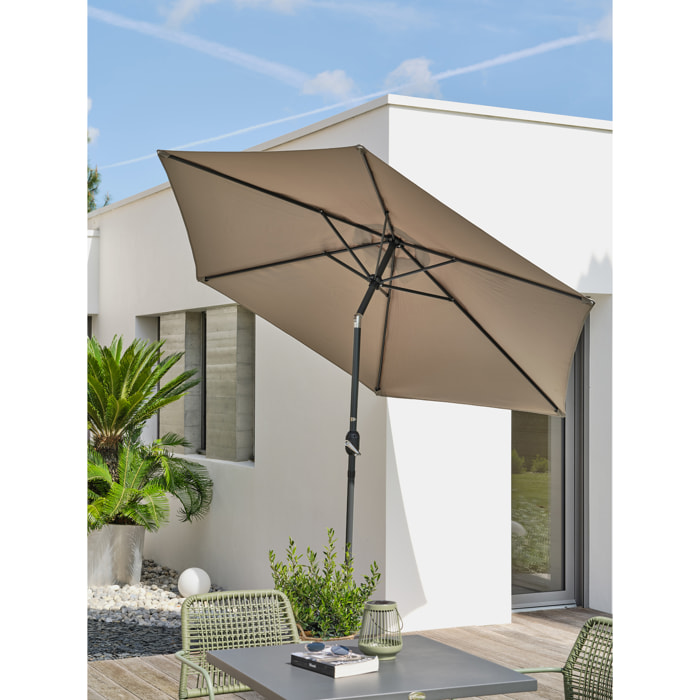 MARBELLA - Parasol à manivelle en aluminium  et toile