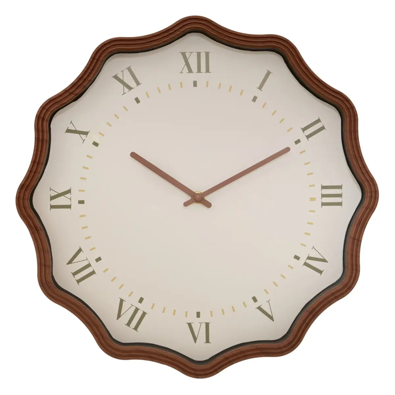Horloge Mona D.38cm marron