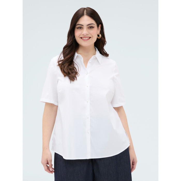 Fiorella Rubino - Camisa de popelina de algodón - Blanco