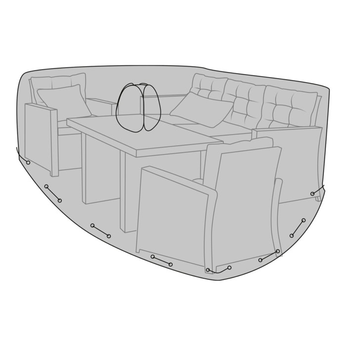 Telo Protettivo Luxury per Set Lounge e Divani — Nero 210×180×95 cm