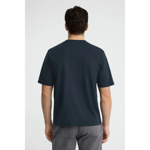 Camiseta azul marino de corte holgado y cuello redondo con logo Rigby Go