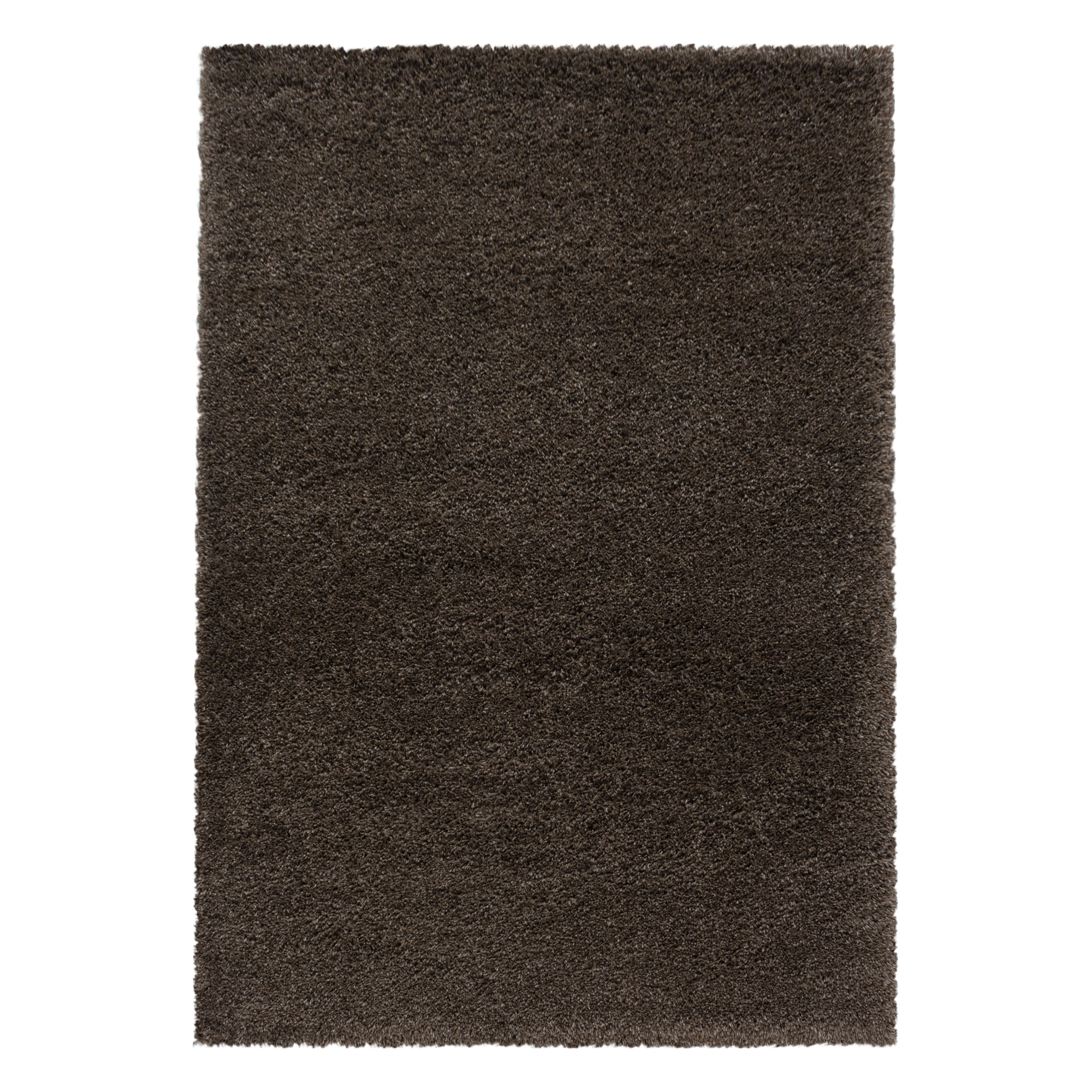 FLUFFY - Tapis shaggy uni à poils longs Marron