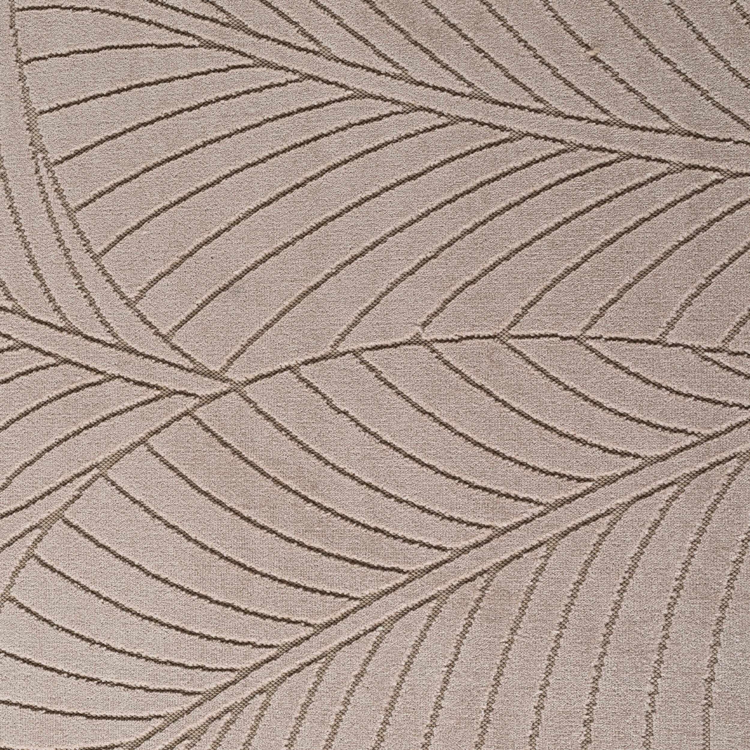 NOVA - Tapis intérieur/extérieur beige à motif feuilles