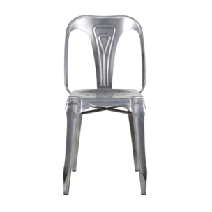 Chaise industrielle vintage en métal empilable - STEAL
