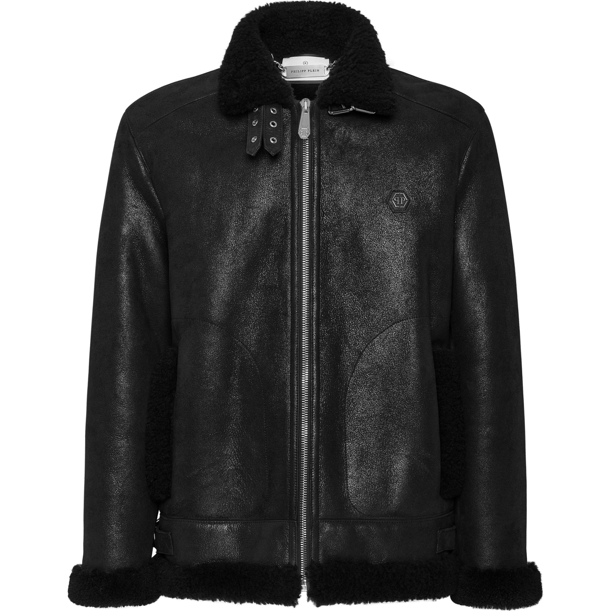 PHILIPP PLEIN Biker ajustada de cuero