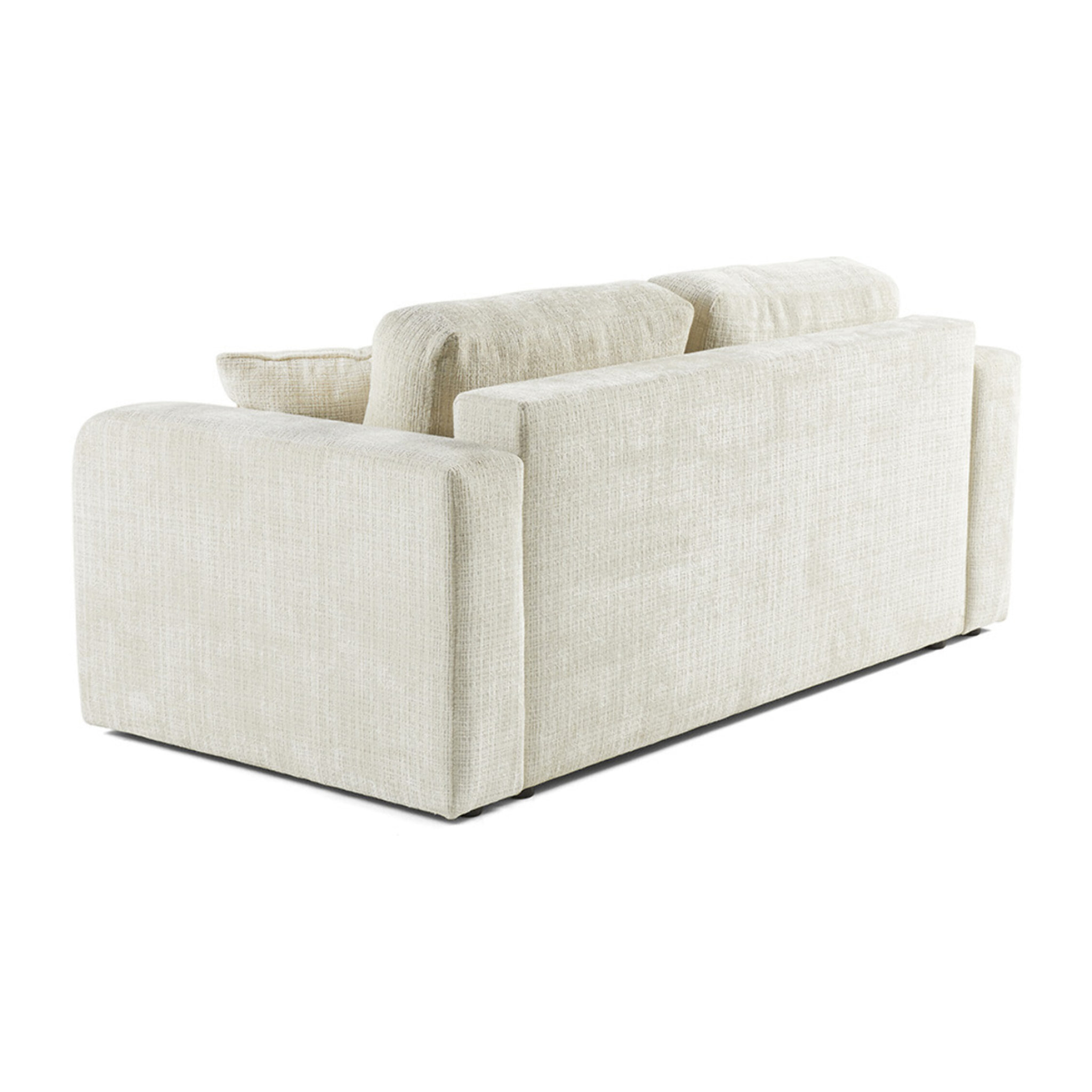 Miro - canapé droit 2 places - en velours texturé - Beige