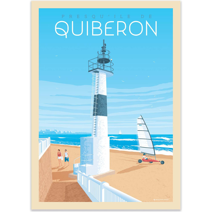 Affiche - Quiberon Bretagne - Olahoop Travel Posters