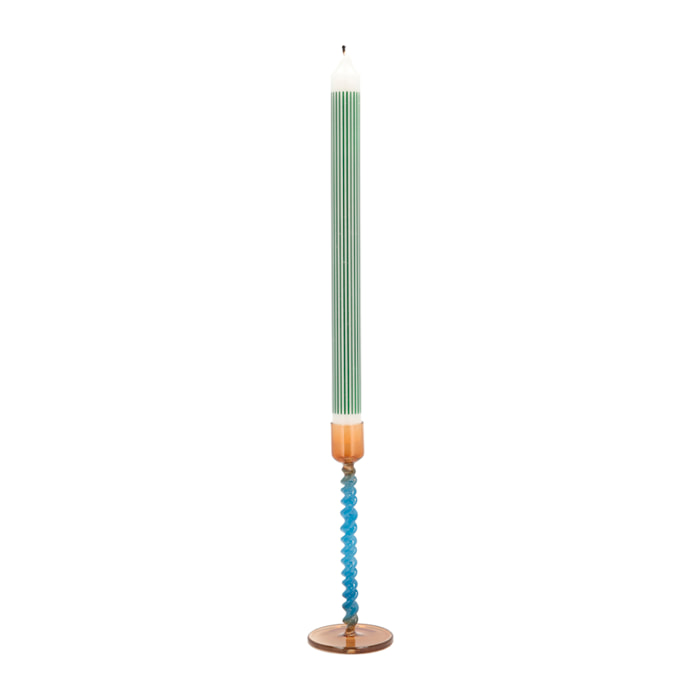Bougeoir en verre Vivid