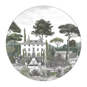 Set vinyle 860 g/m² imprimé gris vert Palazzina verde