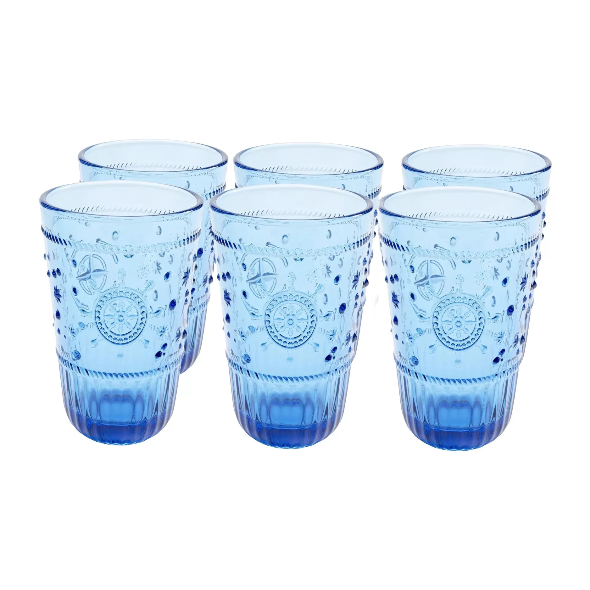 Verres hauts Greece bleus set de 6 Kare Design