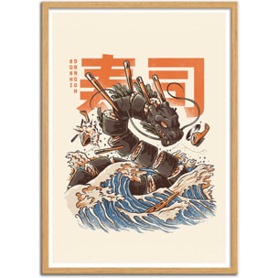 Affiche - Great Sushi Dragon - Ilustrata