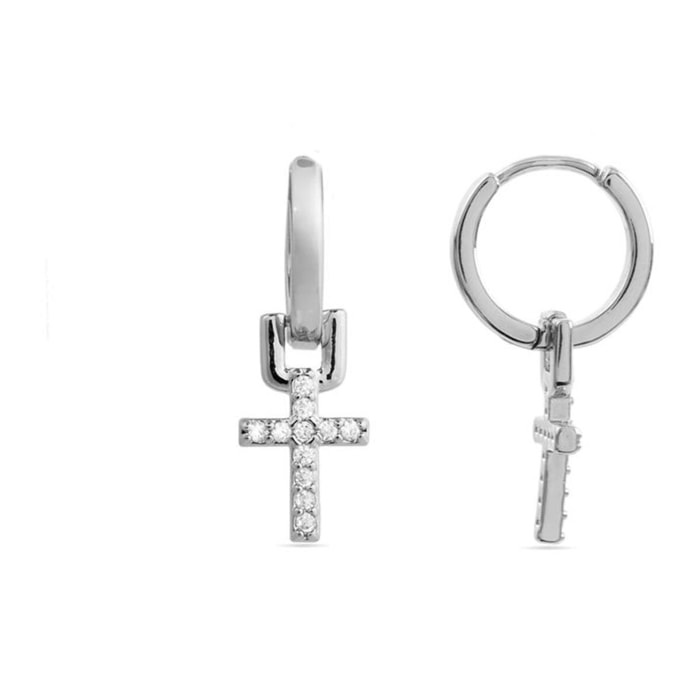 Pendientes Lux by Lux acabadoss en rodio