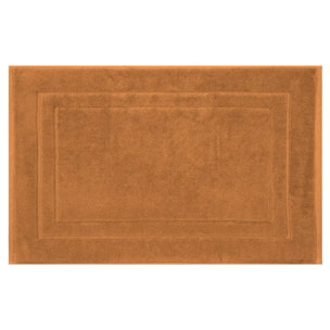 Tapis de bain pur coton 900 g/m² uni orange Elea rouille
