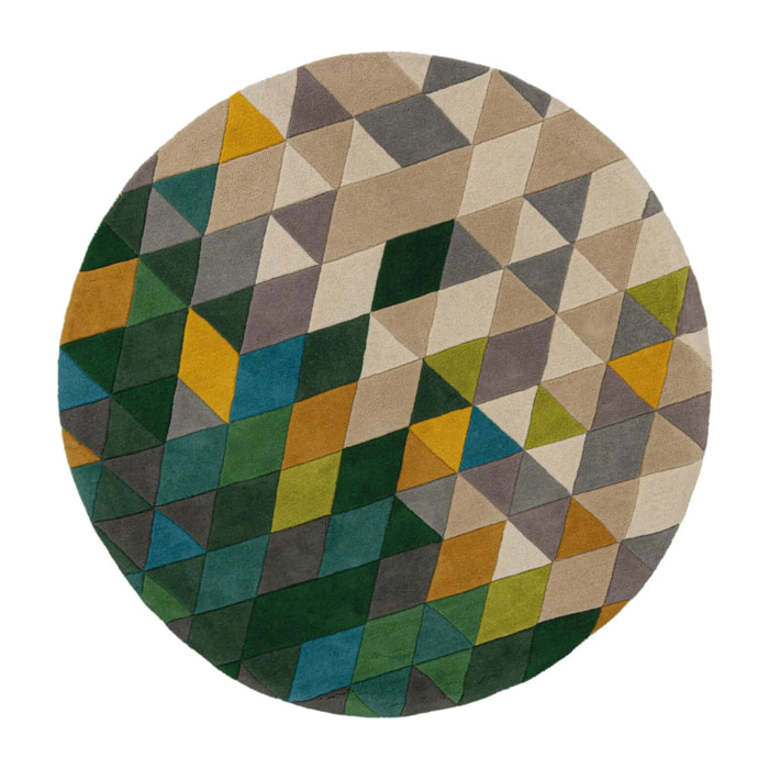 Tapis en laine rond PRISM