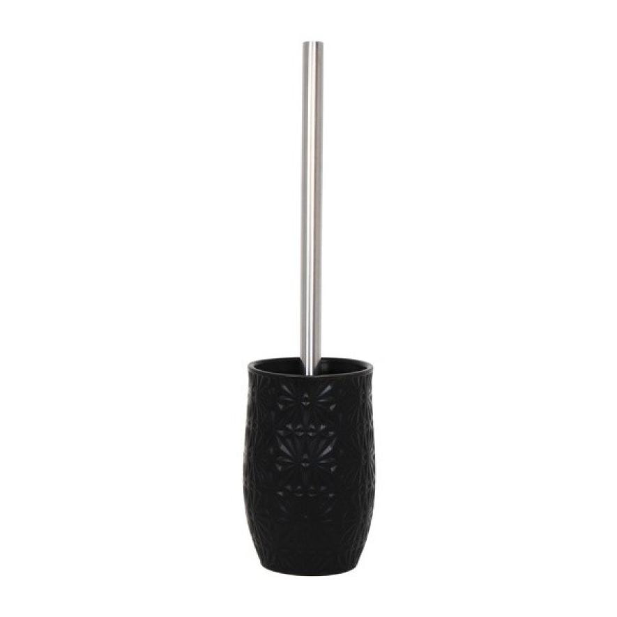 Brosse wc avec support céramique VENISE Noir MSV