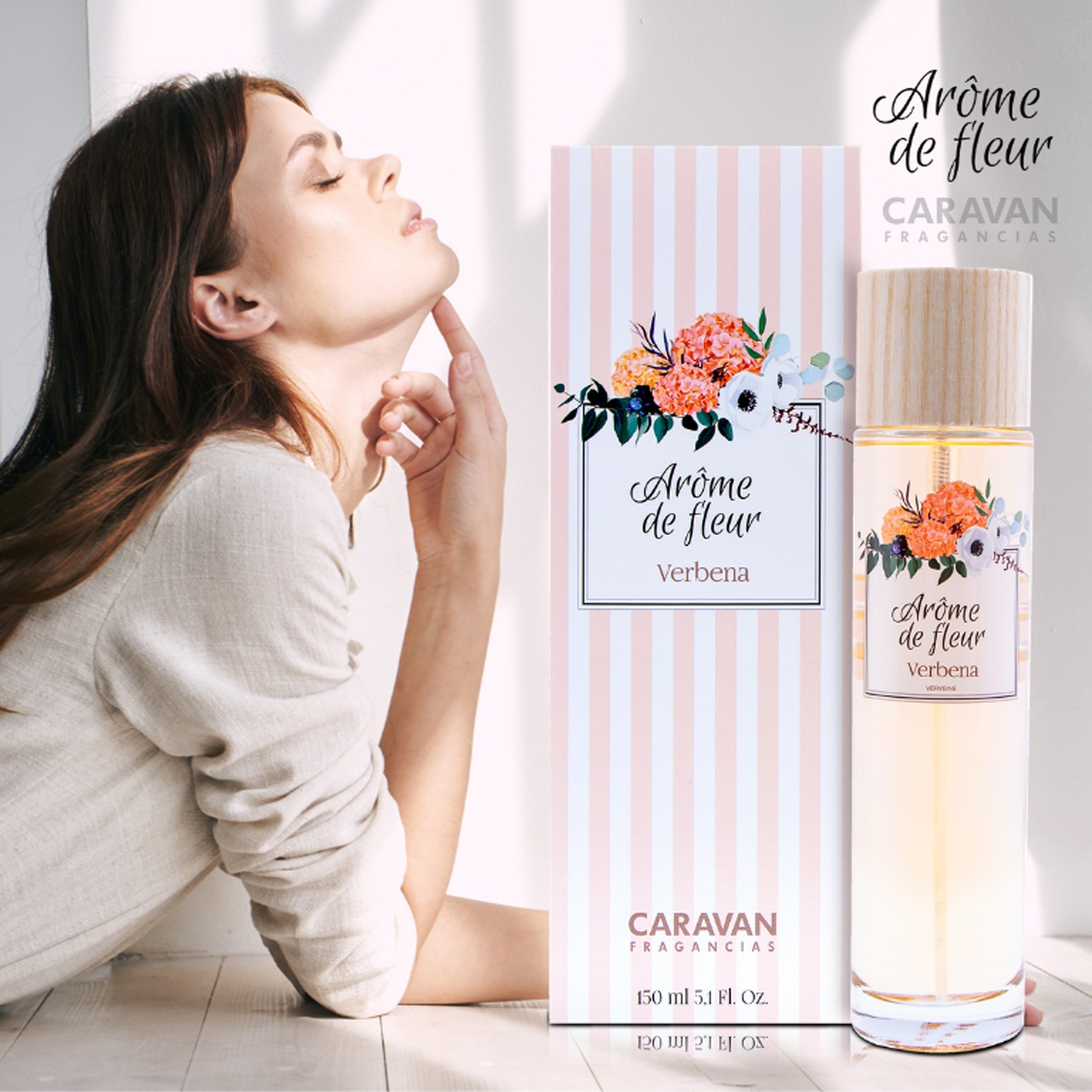 Set de 2 frascos 150 ml caravan arome de fleur verbena