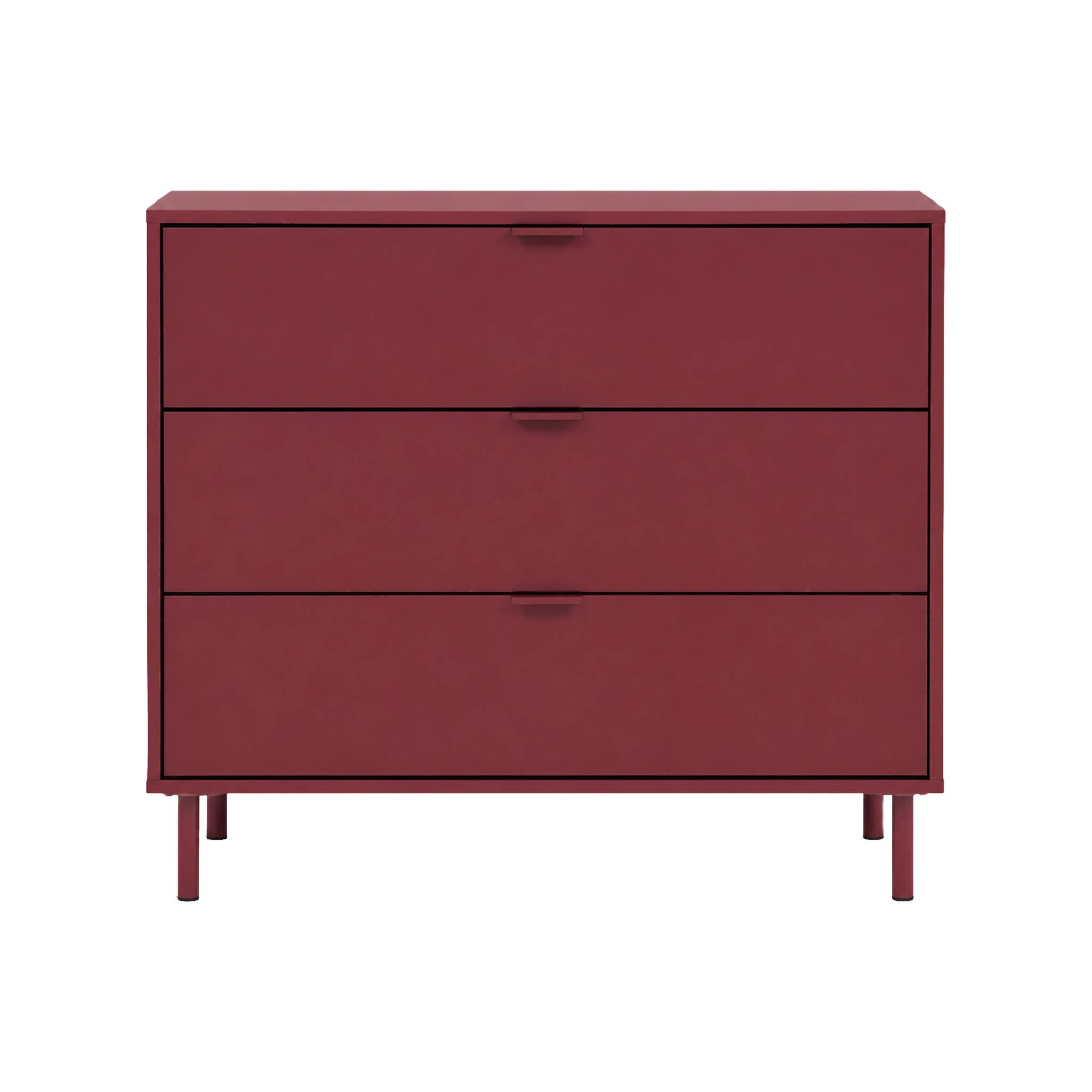 Commode décor bois et métal 3 tiroirs ELLIE