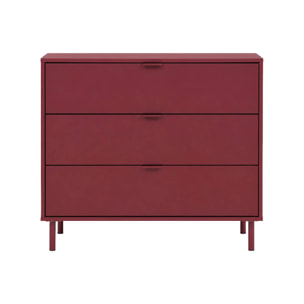 Commode décor bois et métal 3 tiroirs ELLIE