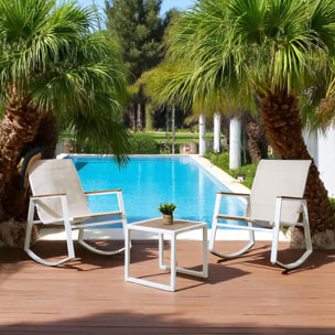 Salon de Jardin à Bascule - HOME DECO FACTORY - Capri - 3 Pièces - Confortable