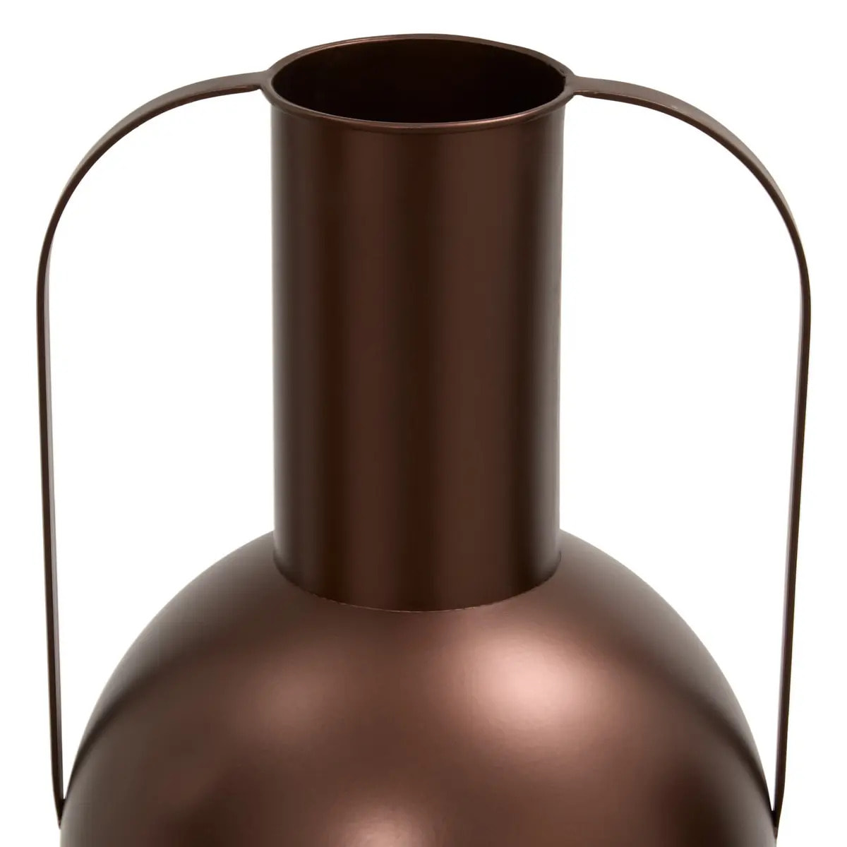 Vase en métal Barrel H.42,5cm chocolat