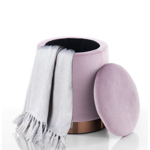 Oresteluchetta Pouf imbottito contenitore OMAHA PINKY Rosa