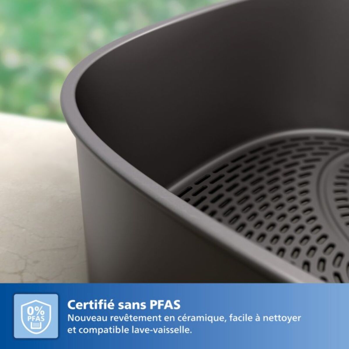 Friteuse sans huile PHILIPS NA462/70 Friteuse sans huile Vertical Duo Noir/Cuivre, Série 4000 10L (5+5L)