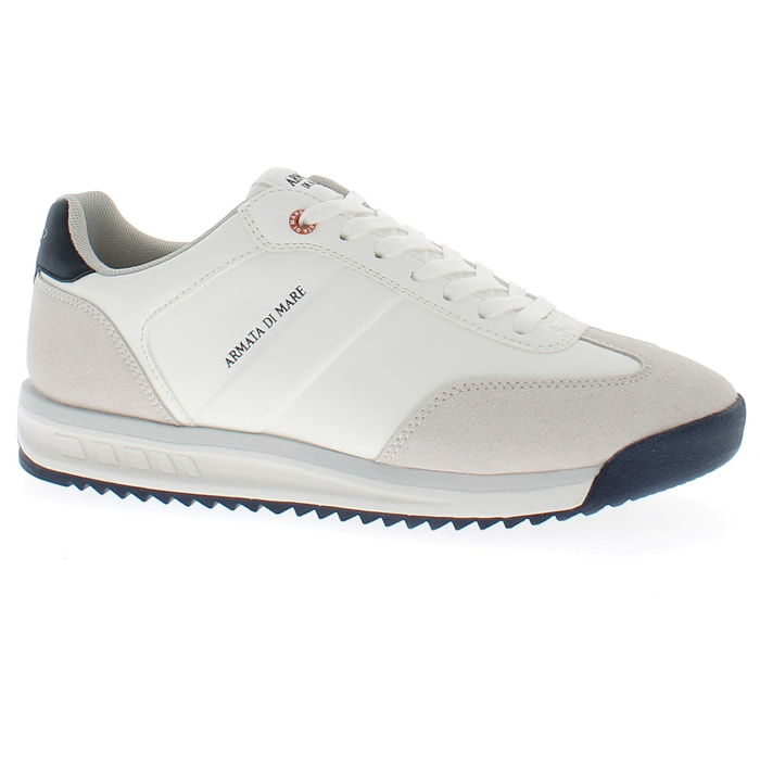 Armata di Mare Scarpe Uomo Sneakers Casual Stringate con Soletta Rimovibile in Memory Foam AMU 1D943 Off White