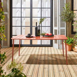 Table de jardin métal 6-8 places AMÉLIA