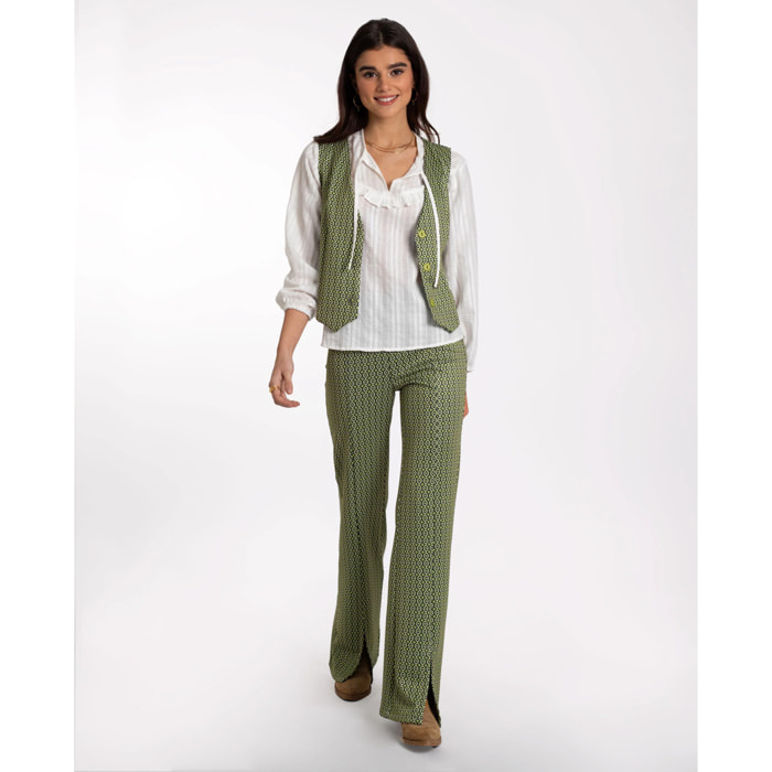 Pantalón de mujer recto estampado