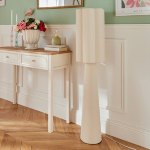Cache-pot Fleur de rose H24cm blanc
