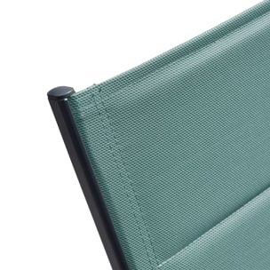 Bain de soleil BARBADOS en textilène vert d'eau - aluminium anthracite