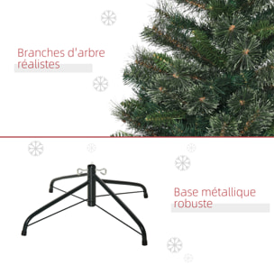 Sapin de Noël artificiel Ø 84 x 150H cm 665 branches épines imitation Nordmann grand réalisme vert