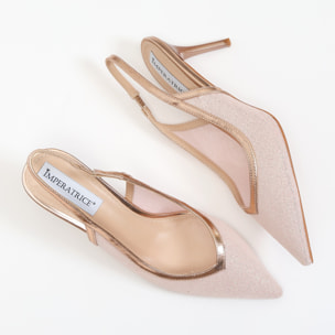 Dècolletè in simil pelle brillantinati