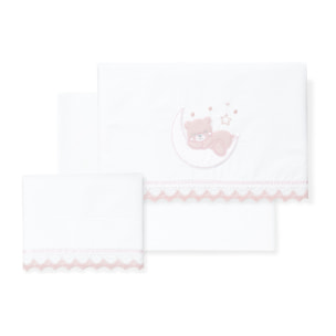 Juego de Sábanas para Minicuna mod. Guipur Oso Luna