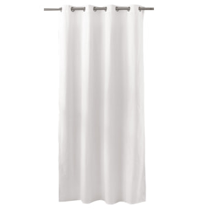 Rideau coloré en pur coton 8 œillets - Blanc