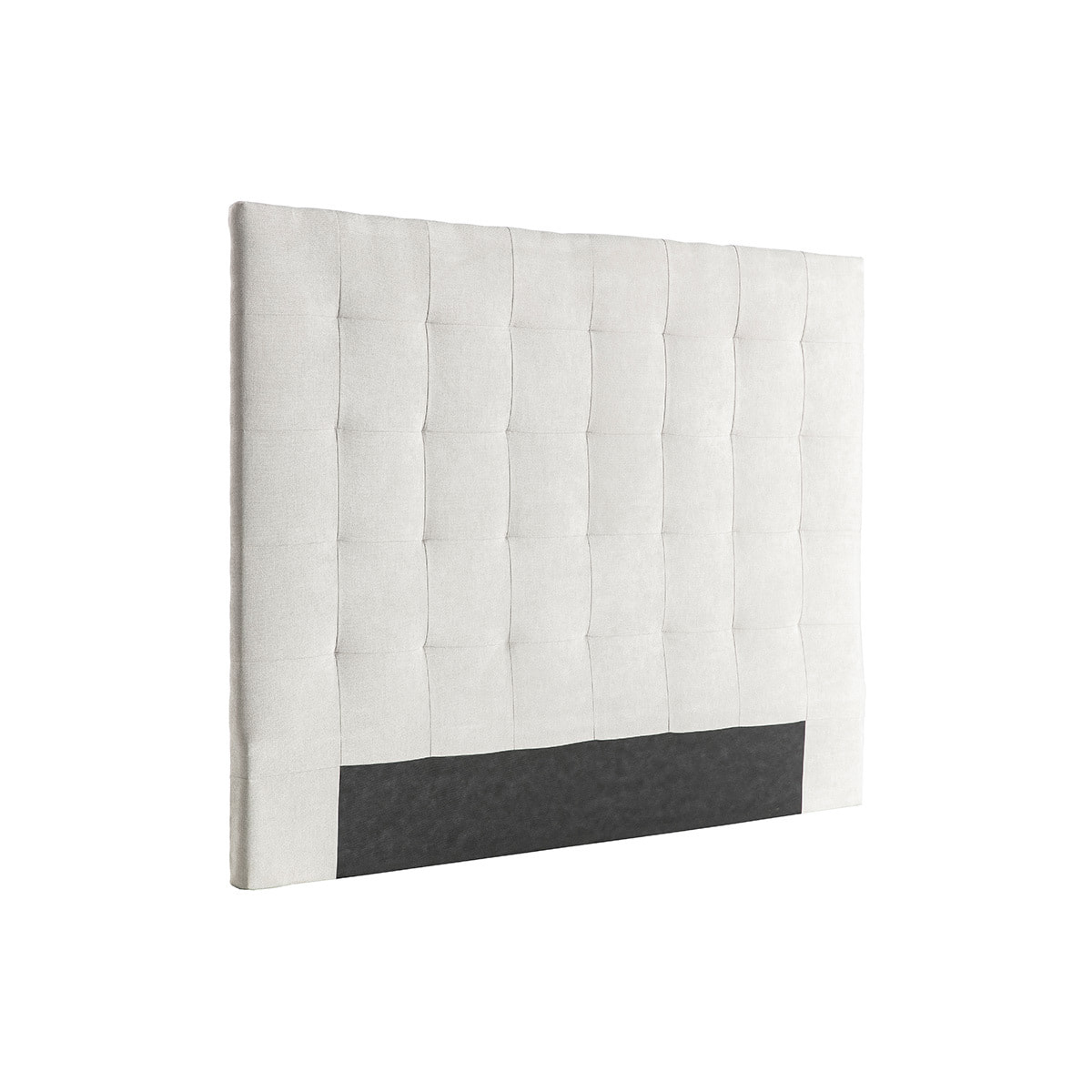 Tête de lit capitonnée en tissu beige clair naturel L140 cm HALCIONA